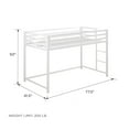 DHP Miles Metal Junior Twin Loft Bed, Jr Bunk for Kids & Teens, White