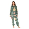 thumbnail image 2 of FORMRS Onesies Pajama for Adults Unisex Hoodie Winter Jumpsuit One Piece Sleepwear, Sizes S-2XL, Brown Christmas Gingerbread, 2 of 7