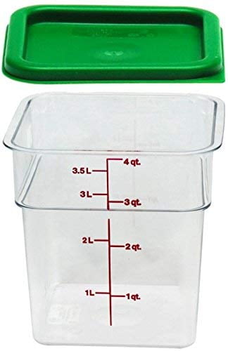 Cambro Medium Polyethylene Square Lids Pack of 6 fits 6 and 8 qt containers 