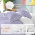 thumbnail image 3 of Pure Lavender Bedding 3 Piece Duvet Cover Set California King, Simple Solid Color Soft Microfiber Comforter Cover with Zipper Closure & Pillowcases, Wrinkle & FadeResistant Quilt Cover, 3 of 9