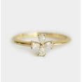 thumbnail image 2 of 2Ct Pear Cut Simulated Diamond Stunning Flower Band Ring In 14k Yellow Gold Plated, 2 of 3