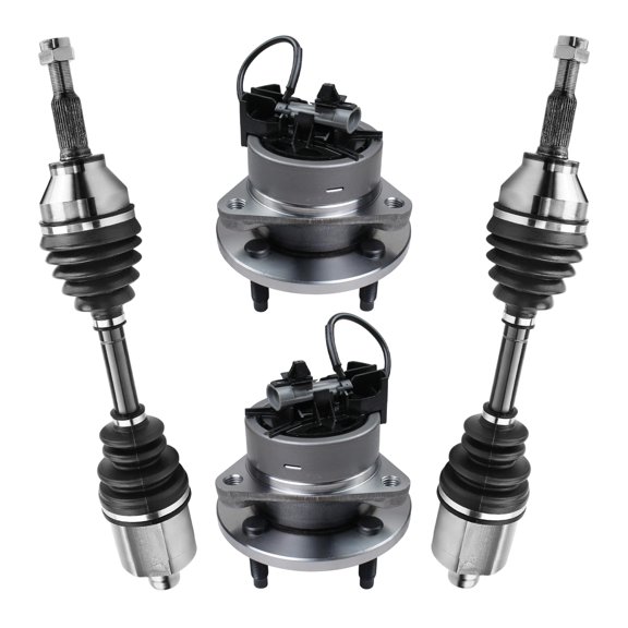 AutoShack Front CV Axle Shaft Wheel Hub Bearing Assemblies with ABS | Replacement for 2005-2010 Chevrolet Cobalt 2005-2007 Saturn Ion | 4-PC