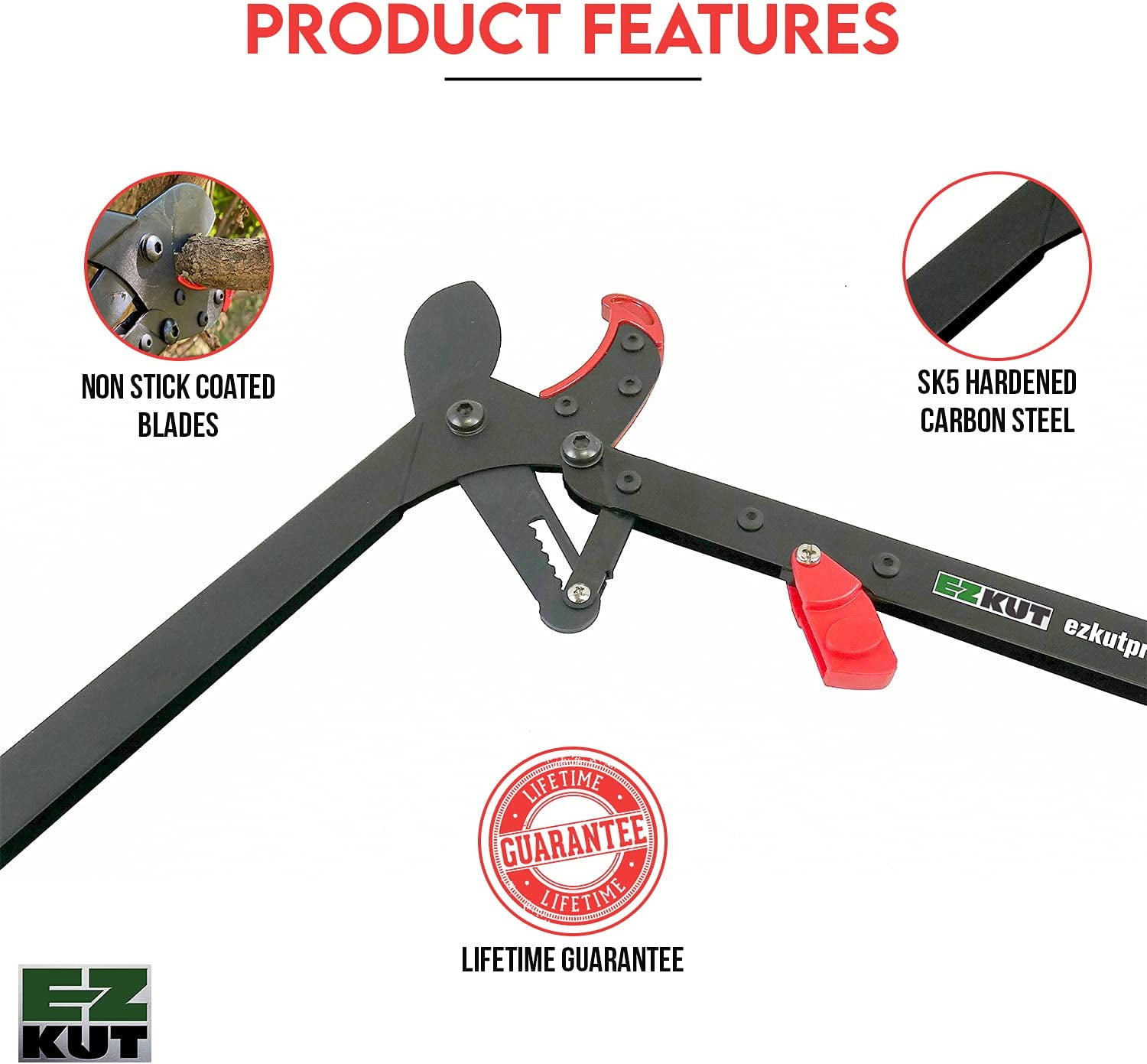 EZ Kut Lil G Branch Cutter Loppers. Ratcheting Tree Cutter - Sub Compact Lightweight Packable Loppers best Tree Branch Cutter - Yard Tools Since 1988