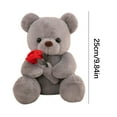 thumbnail image 5 of 9.8" Plush Bear Toy with Rose Stuffed Animals Toys Dolls Birthday Gifts for Girls Kids, Cute Soft Plush Dolls Bear for Kids Gir Birthday Favor, 5 of 7