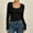Black, variant on Vrorvz Ribbed Knit Shirt for Women Long Sleeve Square Neck Shirts Fall Winter Outfit Casual Stretchy Clothes