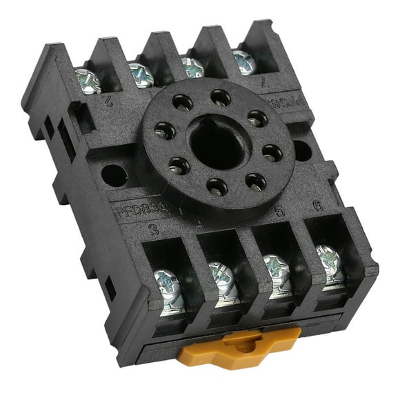 8 Pins Power Relay Base Socket, Compatible with MK2P, AH3, ASY, DH48, JQX 10F, JTX 2C, ST3PA Relay Power Timer Relay Socket Base Holder