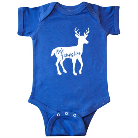 

Inktastic New Hampshire White Deer Silhouette Gift Baby Boy or Baby Girl Bodysuit