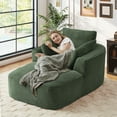 thumbnail image 5 of Comfy Oversized Corduroy Chaise Lounge Chair in Pink Color, 1 Seat Modern Sofa Couch for Living Room Apartment, 5 of 9