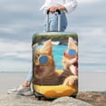 thumbnail image 7 of Fuzoiu Sunglasses Beach Kittens Print Suitcase Cover,Washable Luggage Covers for Suitcase,Elastic Luggage Protector Cover,Scratch Resistant Travel Suitcase Covers-Small, 7 of 7