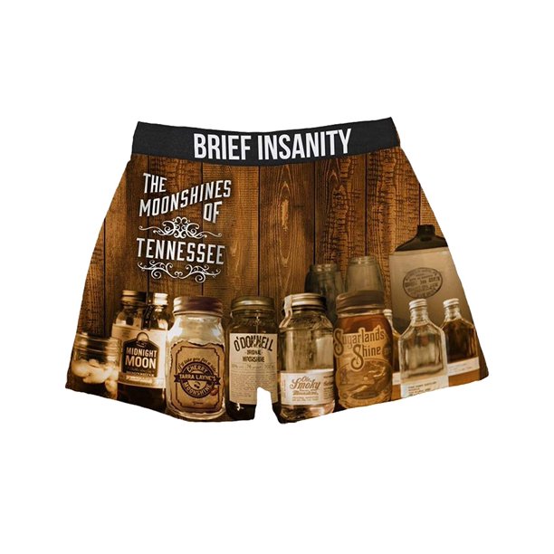 Brief Insanity Brief Insanity Men S Boxer Shorts Underwear Tennessee Moonshine Print Walmart Com Walmart Com