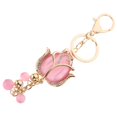 thumbnail image 4 of PENGXIANG Tulip Keychain Decorative Flower Keychain Hanging Ornament Wallet Bag Pendant Decor, 4 of 6