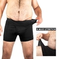 thumbnail image 3 of BRISIRA Mens Big and Tall Bamboo Boxer Briefs, 4-Pack Moisture Wicking Underwear 6XL Black, 3 of 5