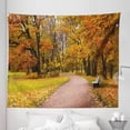 thumbnail image 1 of Fall Tapestry, Idyllic Rural Landscape Tranquility in the Park Pathway Woodland Peaceful Environment, Fabric Wall Hanging Decor for Bedroom Living Room Dorm, 5 Sizes, Multicolor, by Ambesonne, 1 of 1