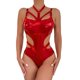 thumbnail image 1 of Gibobby Conjunto de lencería Sexy Camisola de lencería para mujer, con corte de red entrecruzado, sin mangas, sexy, vestido de peluche(Rojo, XG), 1 of 5