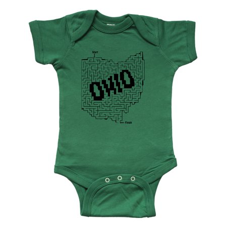 

Inktastic Ohio Maze Puzzle Gift Baby Boy or Baby Girl Bodysuit