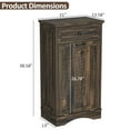 thumbnail image 2 of Tilt Out Trash Cabinet 13 Gallon Wooden FreeStanding Waste Bins with Hideaway Drawer,Kitchen Island with Trash Can Storage(Rustic Black), 2 of 6