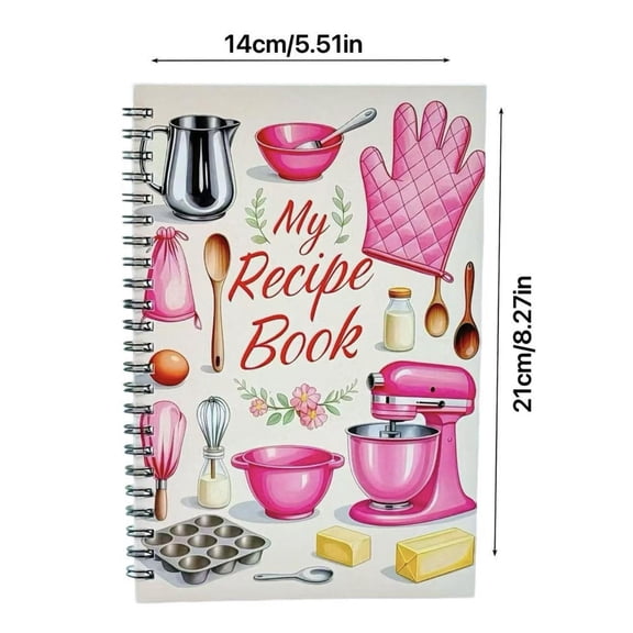 1 Recipe Notebook Kitchen Planner With Cute Cooking Patterns And Pastel-colored Food Journal For Home Cooks And Meal Planners