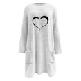 thumbnail image 5 of lcziwo Fuzzy Fleece Sweatshirts for Women Winter Warm Sherpa Pullover Cute Heart Print Casual Thermal Sweatshirt Loose Comfy Loungewear Tunic Tops with Pockets White XL, 5 of 6