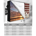 thumbnail image 2 of American Flag Outdoor TV Cover 40 to 43 Inch Weatherproof, Coastal White Red Blue Vintage US Flag 600D Oxford TV Covers with Waterproof Zipper, Outside Flat TV Screen Protector Size 40"Wx25"Hx4.5"D, 2 of 7