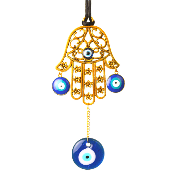 Rooh Dream Catcher ~ Traditional Evil Eye Hamta Car Hanging ~ Handmade Hangings for Positivity (Can be used as Home Décor Accents, Wall Hangings, Meditation Room )