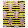 thumbnail image 2 of Cute Little Pig Shower Curtain Waterproof Washable Bathroom Shower Curtain Polyester Cloth Fabric Bathroom Decor Set with 12 Hooks, 60x72 inches, 2 of 6