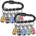 thumbnail image 2 of Drill Bit Holder Aluminum Alloy 1/4 Inch Hex Shank Drill Bit Keychain Colorful Quick Change Drill Bit Extension Bar with Buckle for Impact Tips Screwdriver Drill Bits, 2 of 10