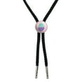 thumbnail image 1 of Cute Easter Egg Turquoise Purple Polka Dots Western Southwest Cowboy Necktie Bow Bolo Tie, 1 of 3