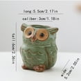 thumbnail image 3 of CoreLiving Ceramic Owl Planter Pot, Cute Animal Succulent Pots & Groot Planters for Indoor Plants - Modern Tiny Flower Containers with Drainage, Home Office Decor Gift, 3 of 4
