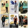 thumbnail image 2 of 6 Pack African American Birthday Greeting Cards, Masculine Birthday Card, Black Men King Happy Birthday card for Husband, 2 of 8