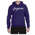 thumbnail image 2 of Christian Inspiring Verse Forgiven Inspirational/Christian Unisex Graphic Hoodie Sweatshirt, Purple, 3XL, 2 of 3