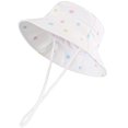 thumbnail image 2 of Gelikeya Toddler Baby Bucket Hat 6-12 Months Fashion Cute Floral Boys Girls Sun Hat Kids UPF 50+ Sun Protective Child Summer Beach Hats Z01-White, 2 of 5