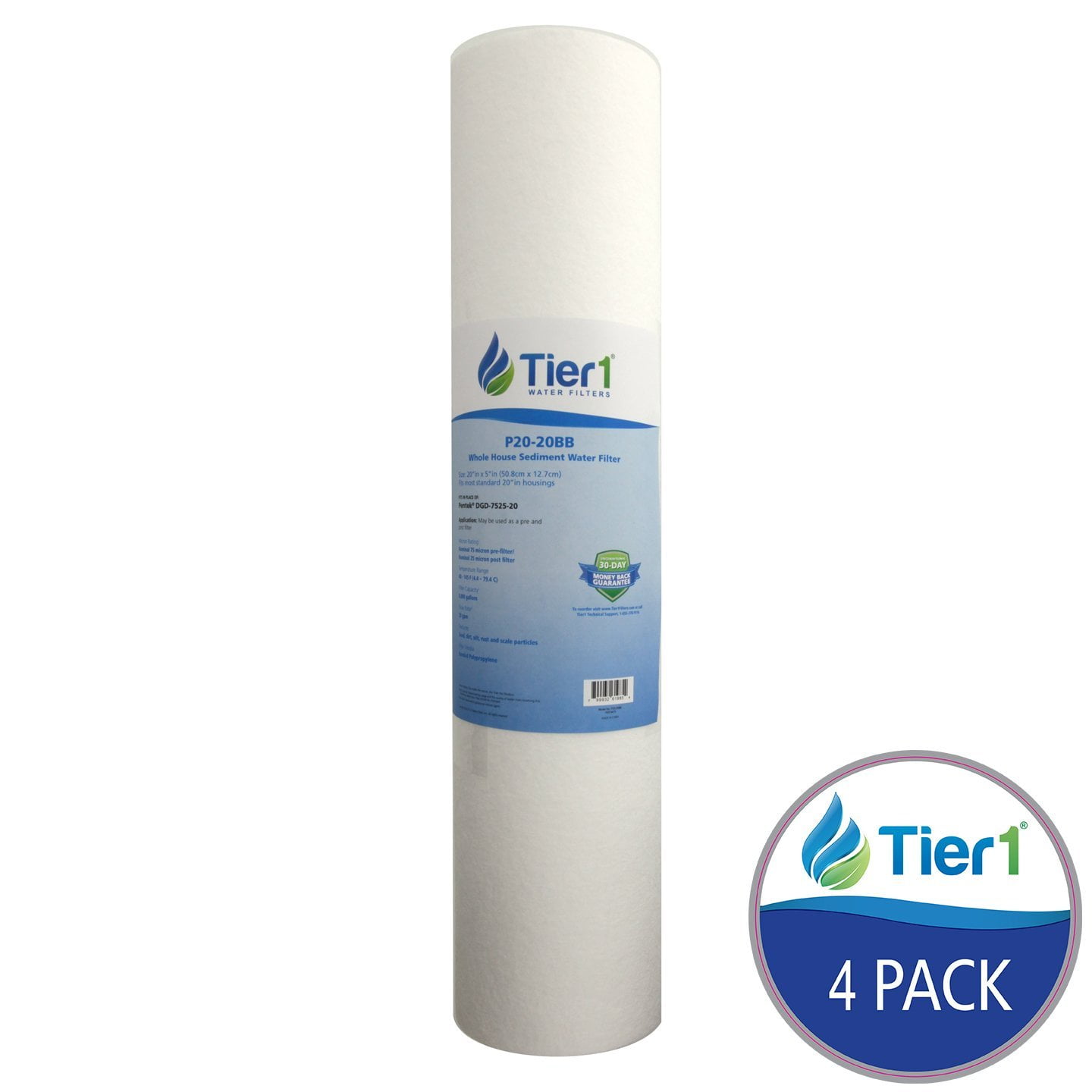Pentek DGD-7525 25 Micron Whole House 10 Inch Sediment Water Filter 6 Pack 