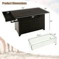 thumbnail image 3 of Gymax Propane Gas Fire Pit Table 52 Inch Propane Fire Pit w/ Wind Guard 50,000 BTU Heat Output Brown, 3 of 9
