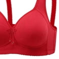 thumbnail image 3 of Xdegoge Full Coverage Bras for Women Wirefree Delicate Lace Pendant Detail Push Up Minimizer Wide Straps Side Smoothing Comfort Everyday Bralettes for Posture Support, 3 of 4