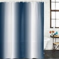 thumbnail image 3 of Ombre Dark Blue Waterproof Fabric Shower Curtain,Gradient White Abstract Minimalist Stripe Waterproof Fabric Shower Curtain for Bathroom Bathtubs Shower Curtains with 12 Hooks Extra Long 72x84, 3 of 8