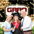 thumbnail image 5 of Grad Gifts! Boovnll Graduation Banner, 43x71" Large Gold Glitter Graduation Party Banner Congrats Grad Banner for Home, School, Congratulation Graduations Party Supplies, Graduation Decorations 2025, 5 of 6