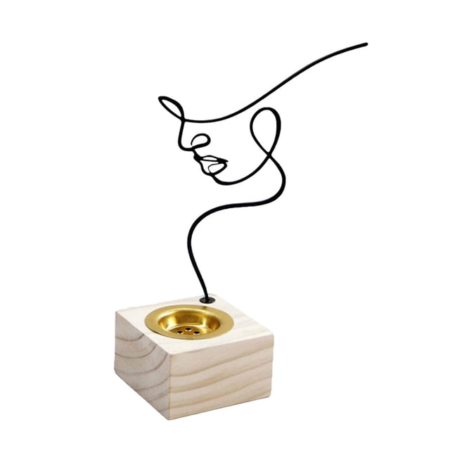 Estatua moderna para estudio, casa de té, meditación, sala de estar, adorno negro