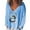 Blue fall sweatshirt for women, variant on USSUMA Long-Sleeves Womens Tops 2022 Early Autumn , Women Junior Pullover Top V-neck Loose Fit Graphic Classic Tshirt Skull Gradient Printing Fashion Blouses Trendy Tunics