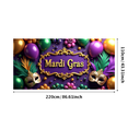 thumbnail image 3 of LUUFILx Mardi Gras Celebration Backdrop Mask Balloons Party Decorations Event Banners Festive Background Carnival Photography Props, 3 of 8