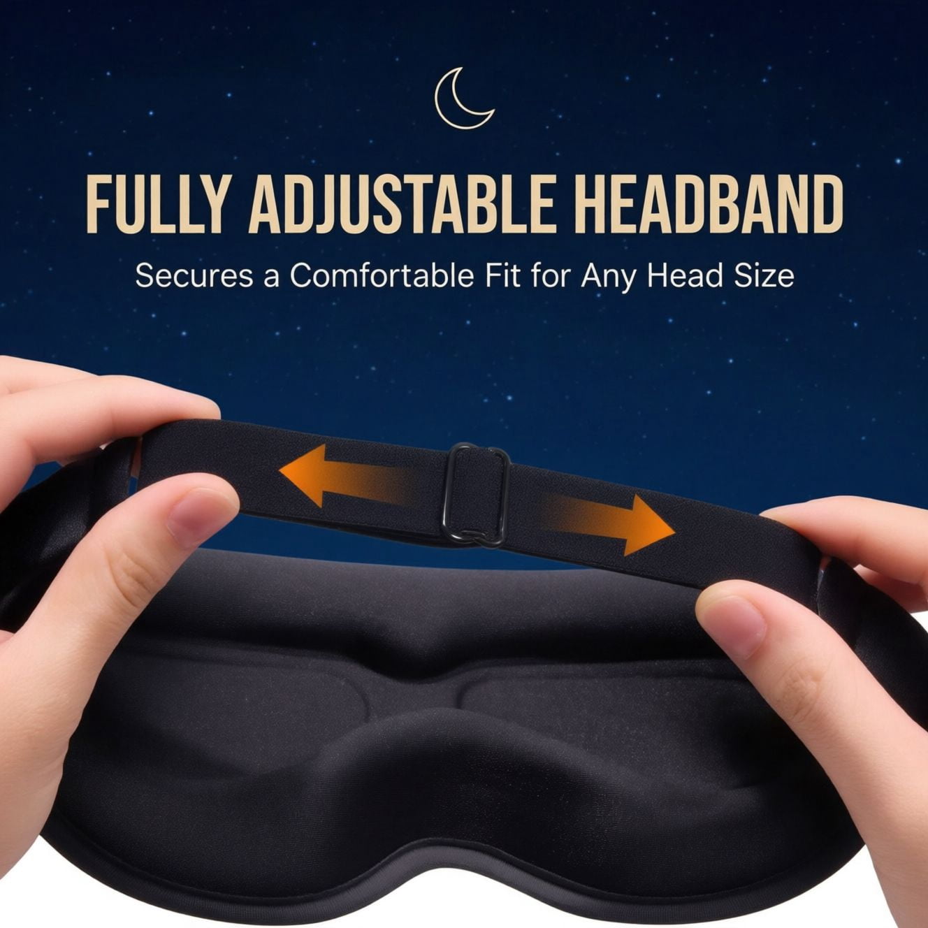 FACEMOON Memory Foam Weighted Soft Adjustable Blackout Sleep Eye Mask for Sleep Support w/ Storage Bag, 2 Pack