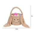 thumbnail image 2 of Easter Egg Hunting Basket, Brown Plush Easter Bunny Basket, Long Ear Easter Buckets, Bunny Rabbit Easter Tote Bags for Easter Decorations Candy Gifts Storage, 2 of 7