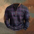 thumbnail image 1 of Chandail en Molleton Sans Capuche pour Hommes avec Impression Numérique, Fermeture Éclair Décontractée, Manches Longues, Col Rond pour un Confort Quotidien et un Style Athlétique, 1 of 3