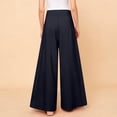 thumbnail image 3 of Women's High Waisted Wide Leg Pants Casual Loose Flowy Lounge Trousers Elegant Palazzo Slacks, 3 of 5