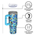 thumbnail image 4 of Camouflage 40oz Tumbler– Stainless Steel Insulated Tumbler with Handle and Straw, Large Capacity Travel Cup for Hot & Cold Drinks, 4 of 6