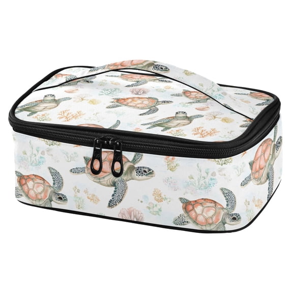 ALAZA Cute Turtles Lunch Box Insulated Cooler Tote Bag Reusable School Picnic Travel Office
