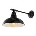 thumbnail image 3 of JONATHAN Y Wallace 12.25" 1-Light Farmhouse Industrial Indoor/Outdoor Iron LED Victorian Arm Outdoor Sconce, Black, 3 of 8
