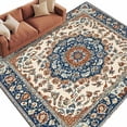 thumbnail image 2 of 6'x9' Area Rugs, Orange Blue Boho Southwestern Indoor Outdoor Area Rug for Living Room Bedroom, Antique Ethnic Rustic Washable Bathroom Rugs Kitchen Floor Carpet Mats Home Decor Aesthetic, 2 of 8