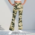 thumbnail image 3 of Ugoldhm Girls Camo Flare Leggings - High Waisted Soft Yoga Pants for Gym Sports & Hiking, Sizes 5-16 Years, 3 of 6