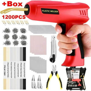 200W Hot Stapler Car Bumper F ender Welder Gun Plastic Repair Kit w/ 1200 Staples