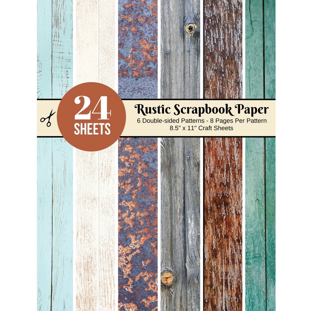 Rustic Scrapbook Paper 24 Doublesided Craft Sheets 24 Rustic